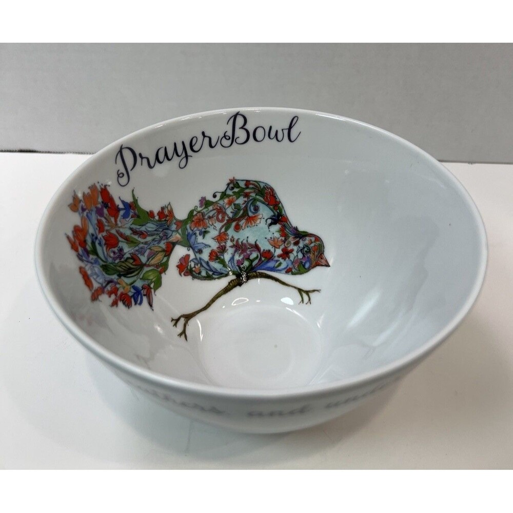 The Josephine Prayer Bowl Hand Painted Porcelain Christian Gift- Psalm 91:4